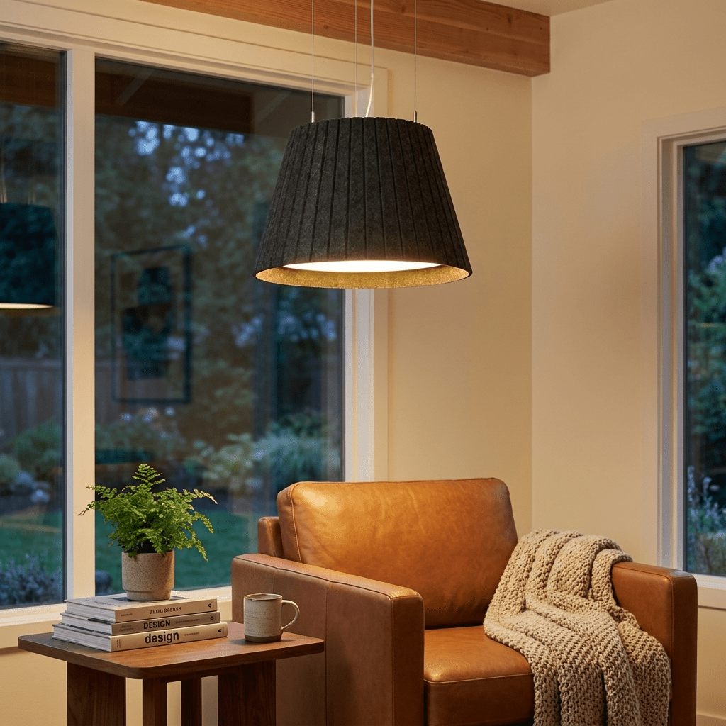 Acoustic Felt Drum Pendant Light