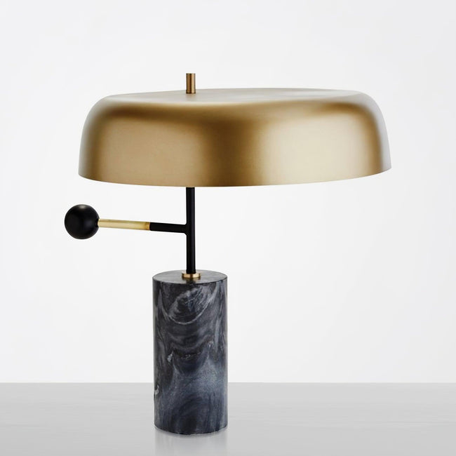 Marble Gold Shade Table Lamp