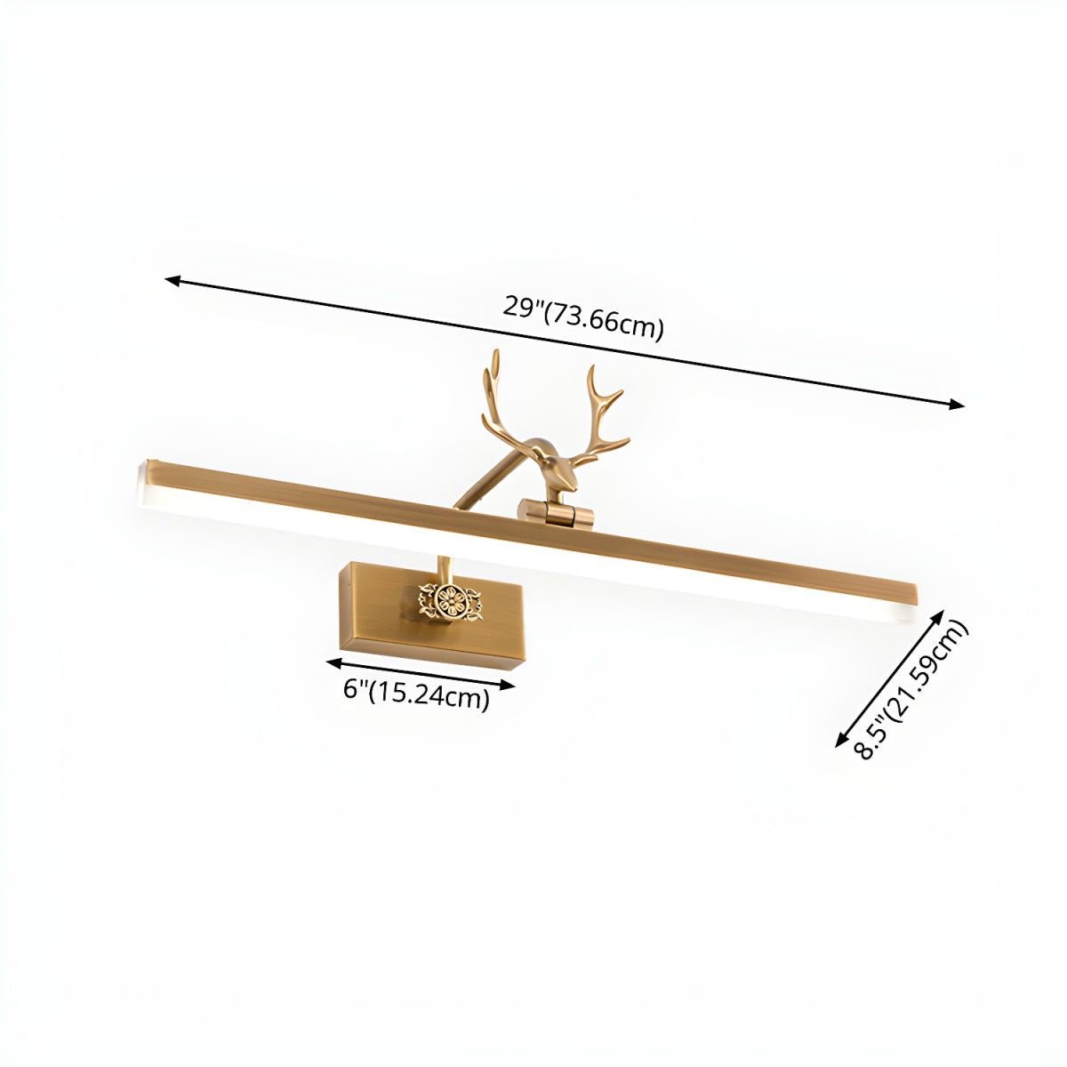 Metal Antler Ring Wall Lamp