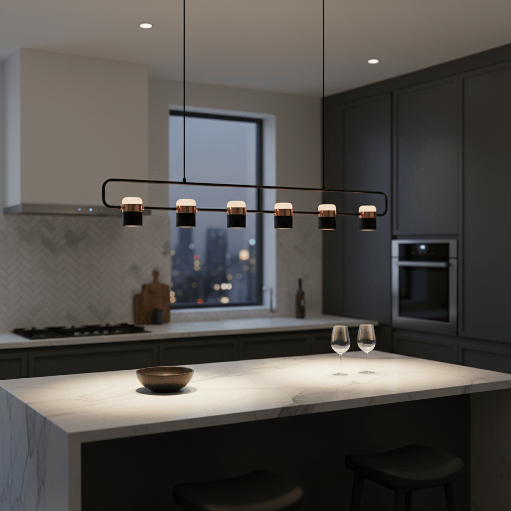 Iron Frame Tilting Pendant Light