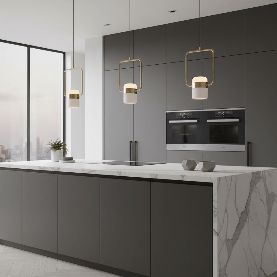 Iron Frame Tilting Pendant Light