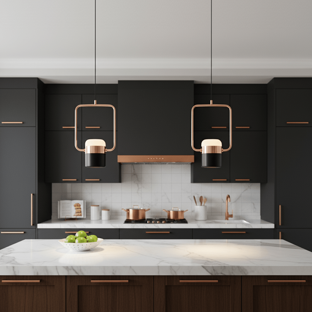 Iron Frame Tilting Pendant Light