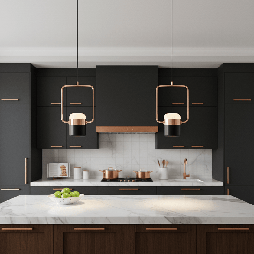 Iron Frame Tilting Pendant Light