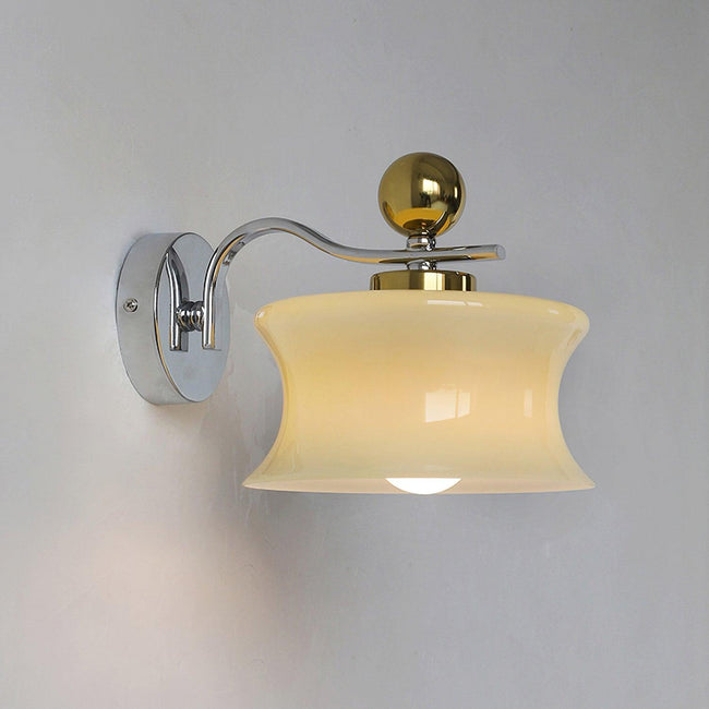 Glass & Metal Dome Wall Sconce