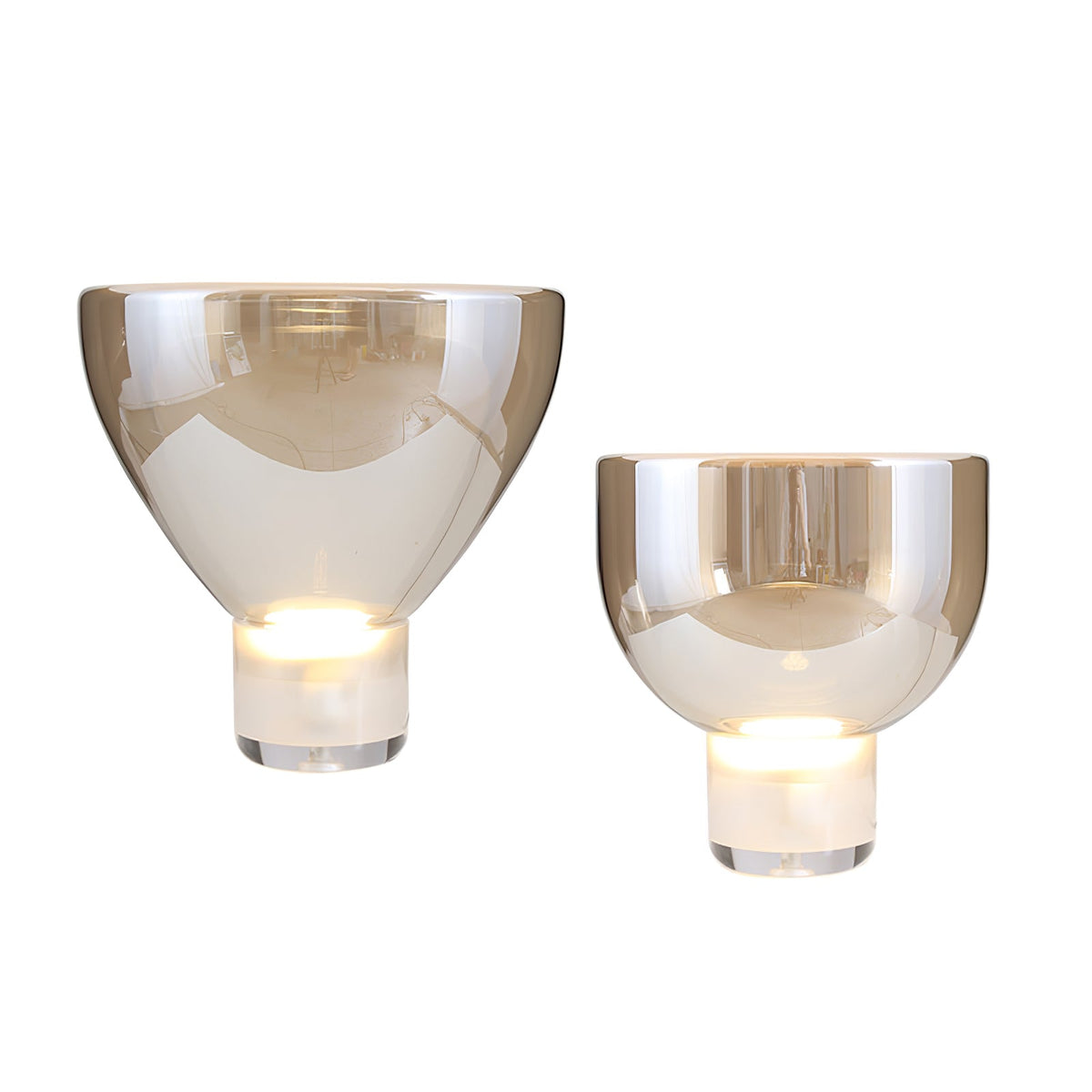 Glass Cone Table Lamp