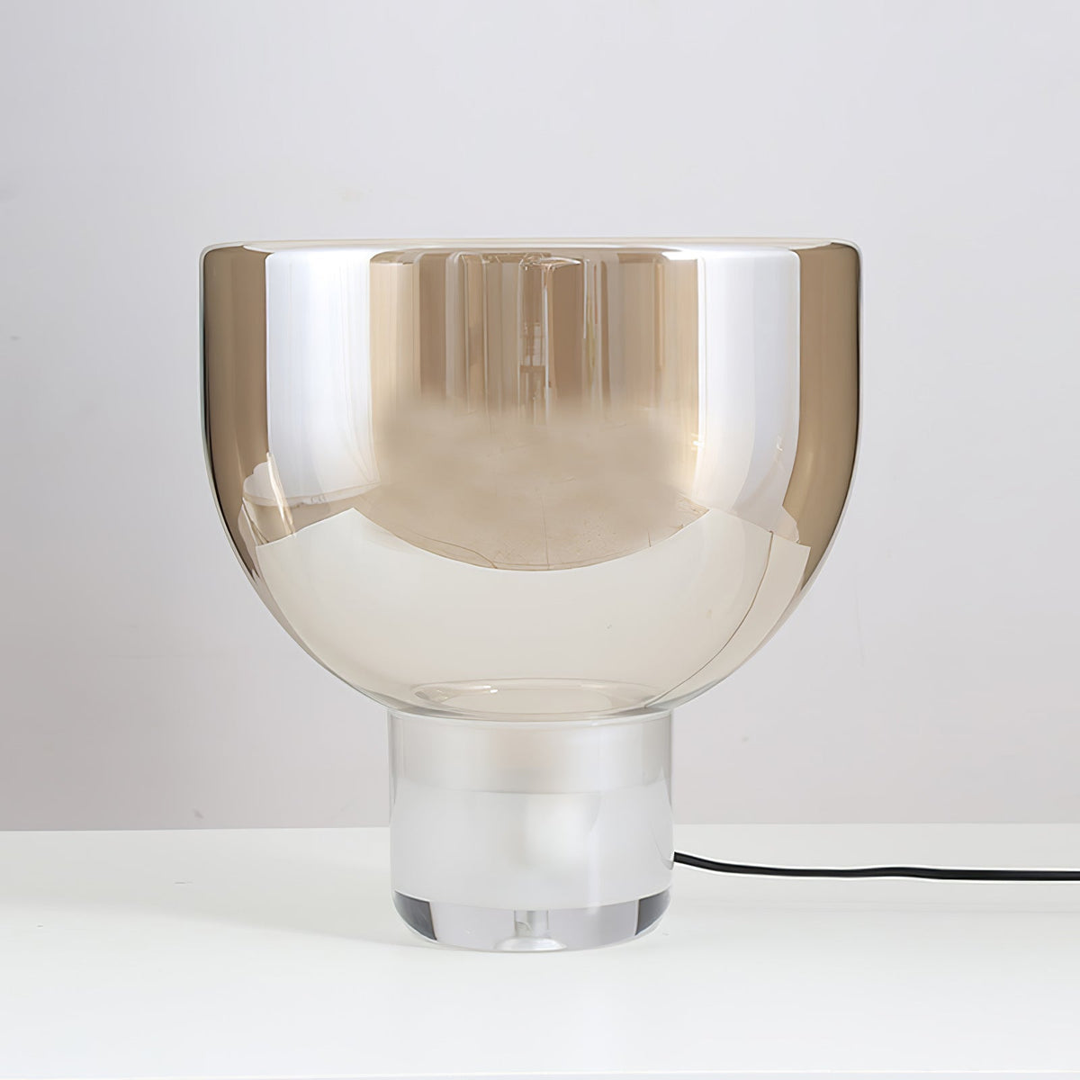 Glass Cone Table Lamp