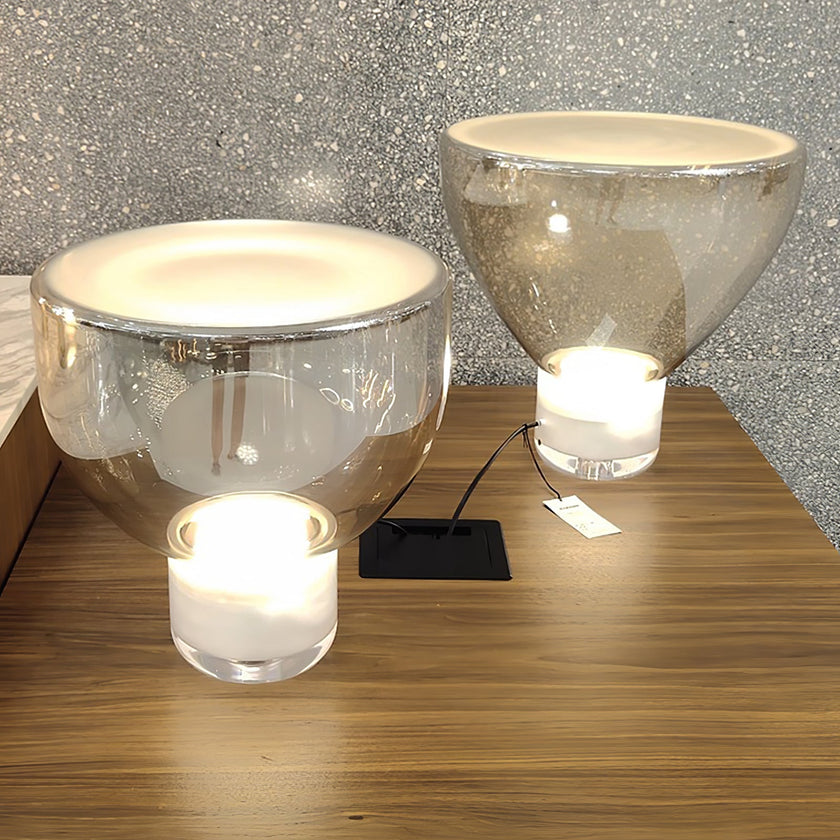 Glass Cone Table Lamp