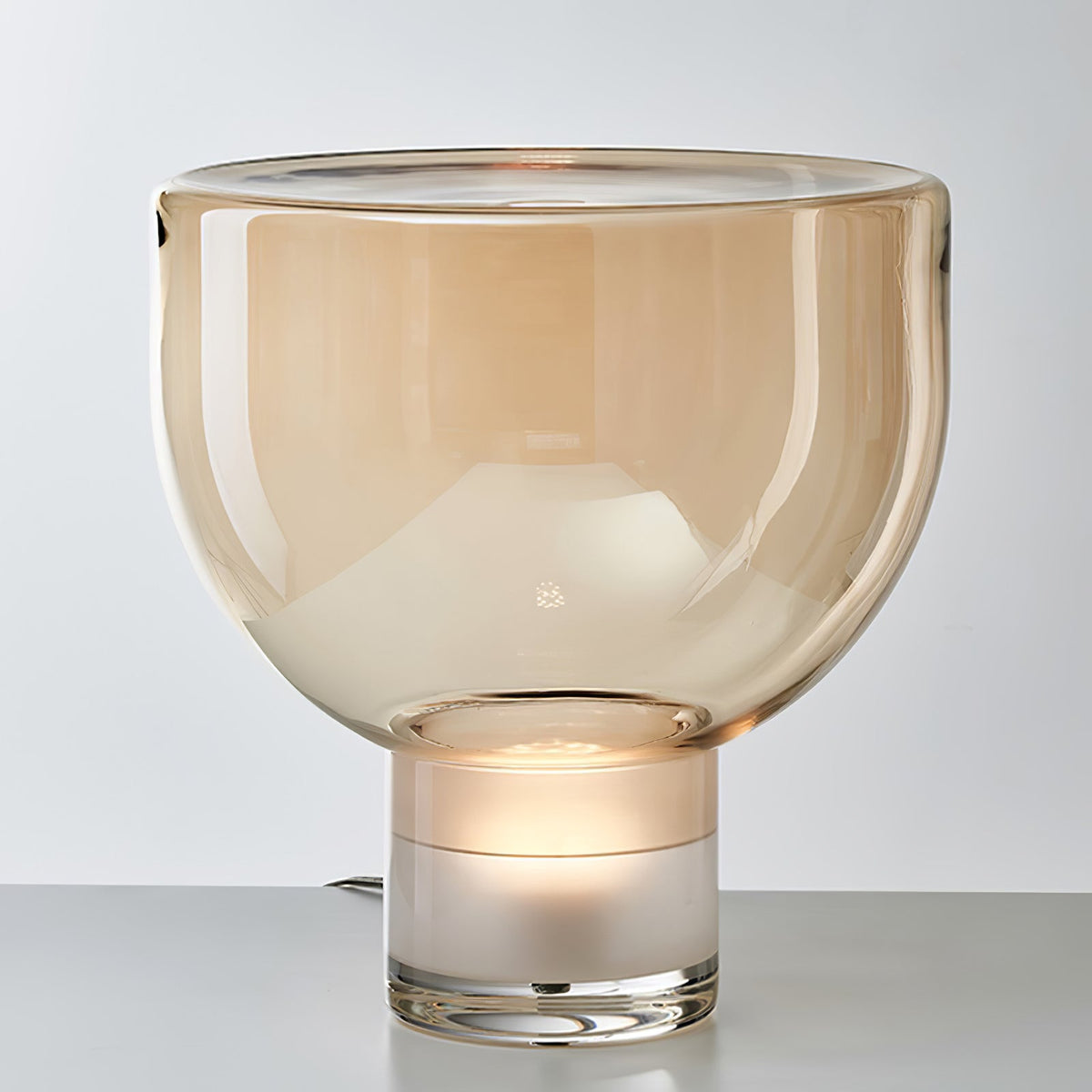 Glass Cone Table Lamp