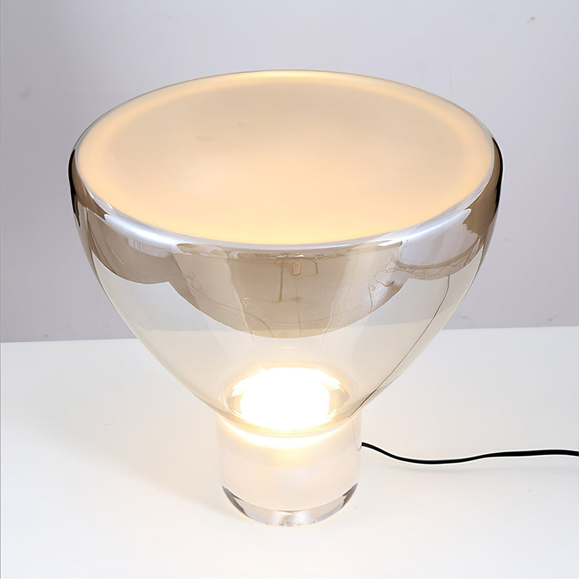 Glass Cone Table Lamp