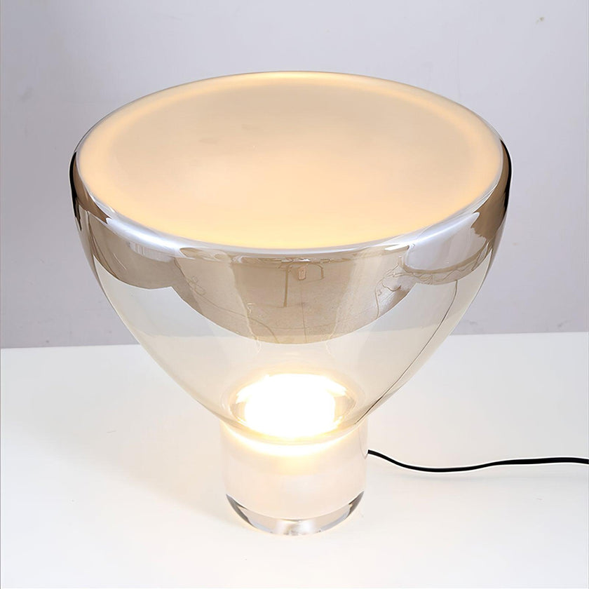 Glass Cone Table Lamp