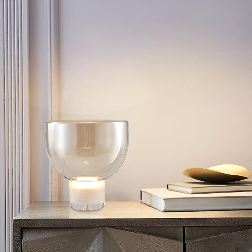 Glass Cone Table Lamp