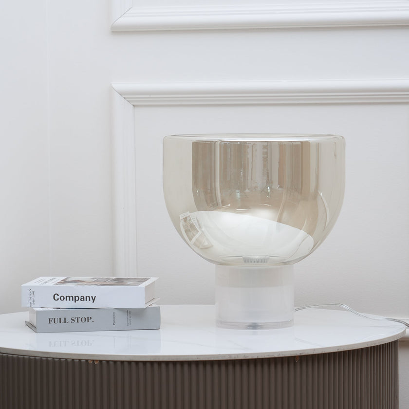 Glass Cone Table Lamp