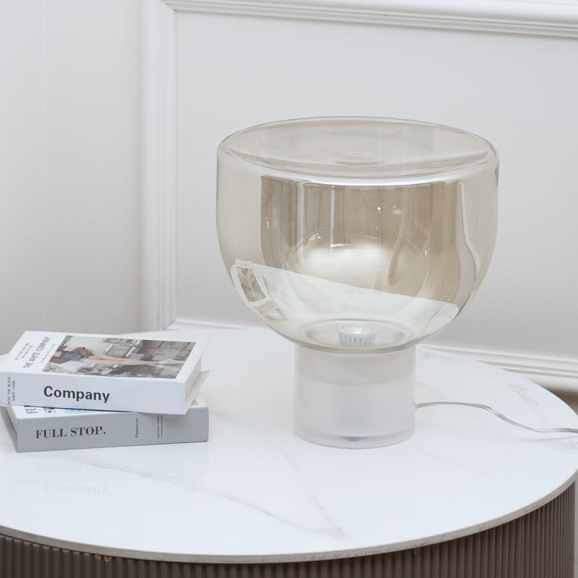 Glass Cone Table Lamp