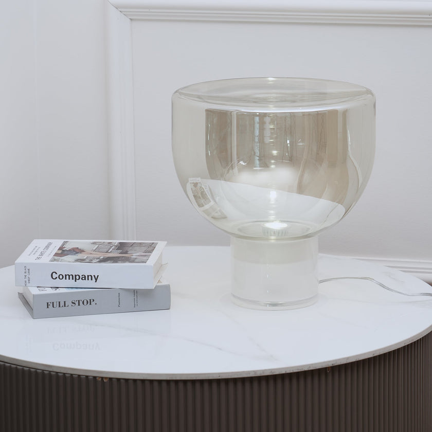 Glass Cone Table Lamp
