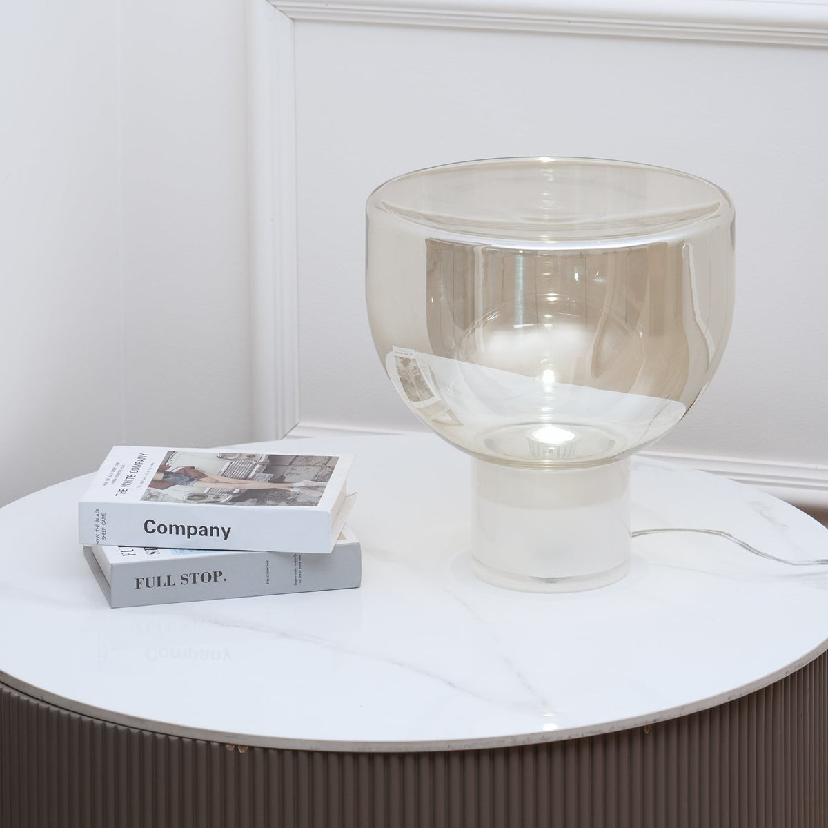 Glass Cone Table Lamp