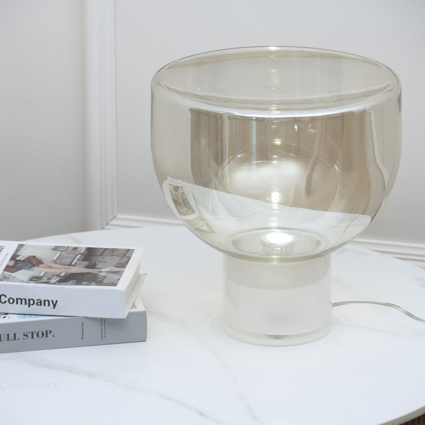 Glass Cone Table Lamp
