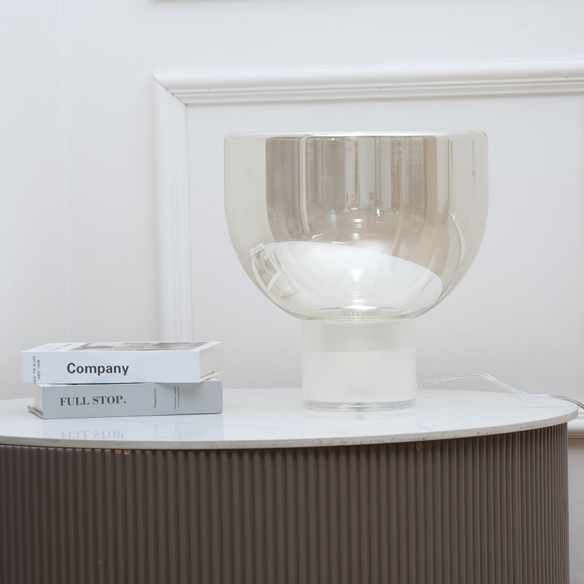 Glass Cone Table Lamp