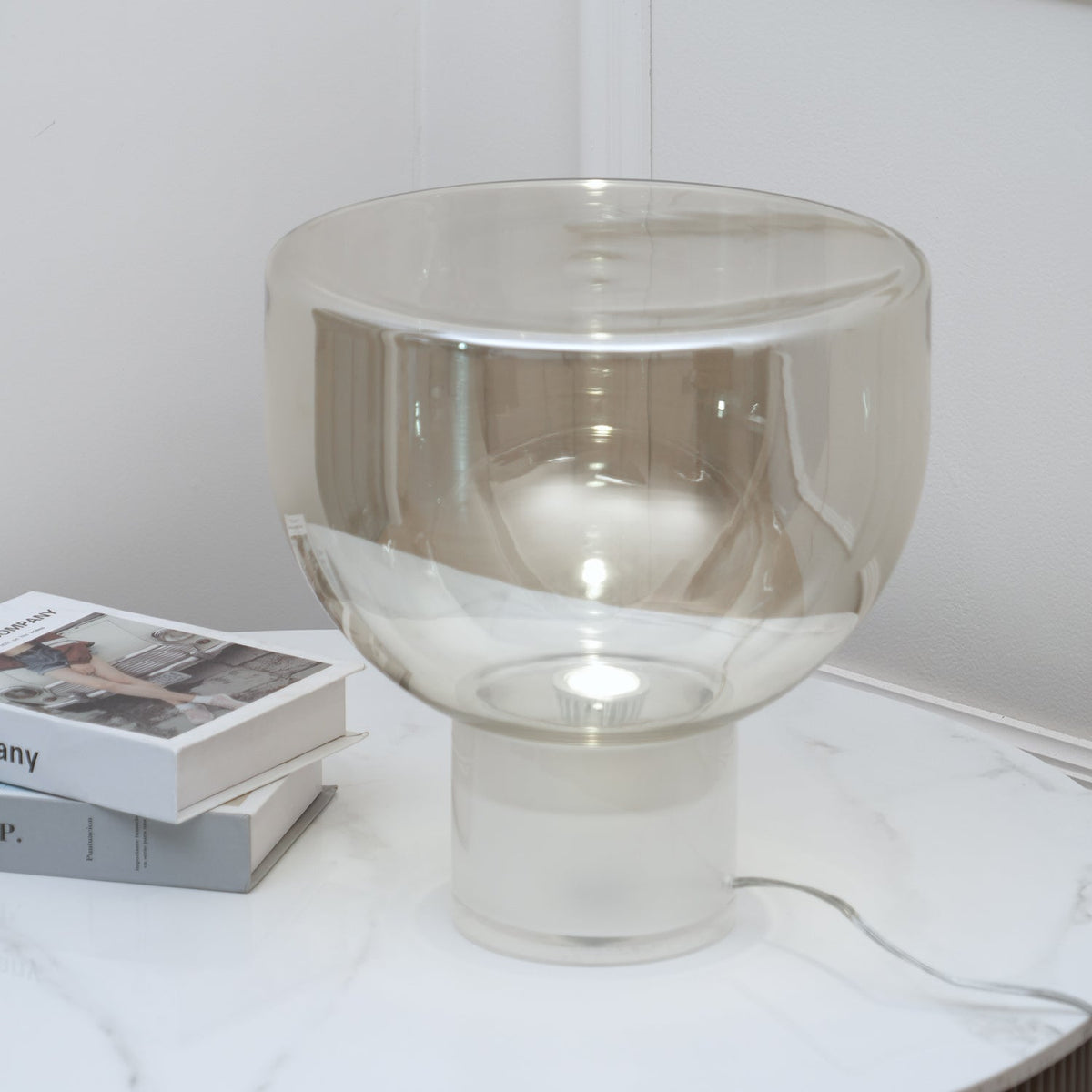 Glass Cone Table Lamp
