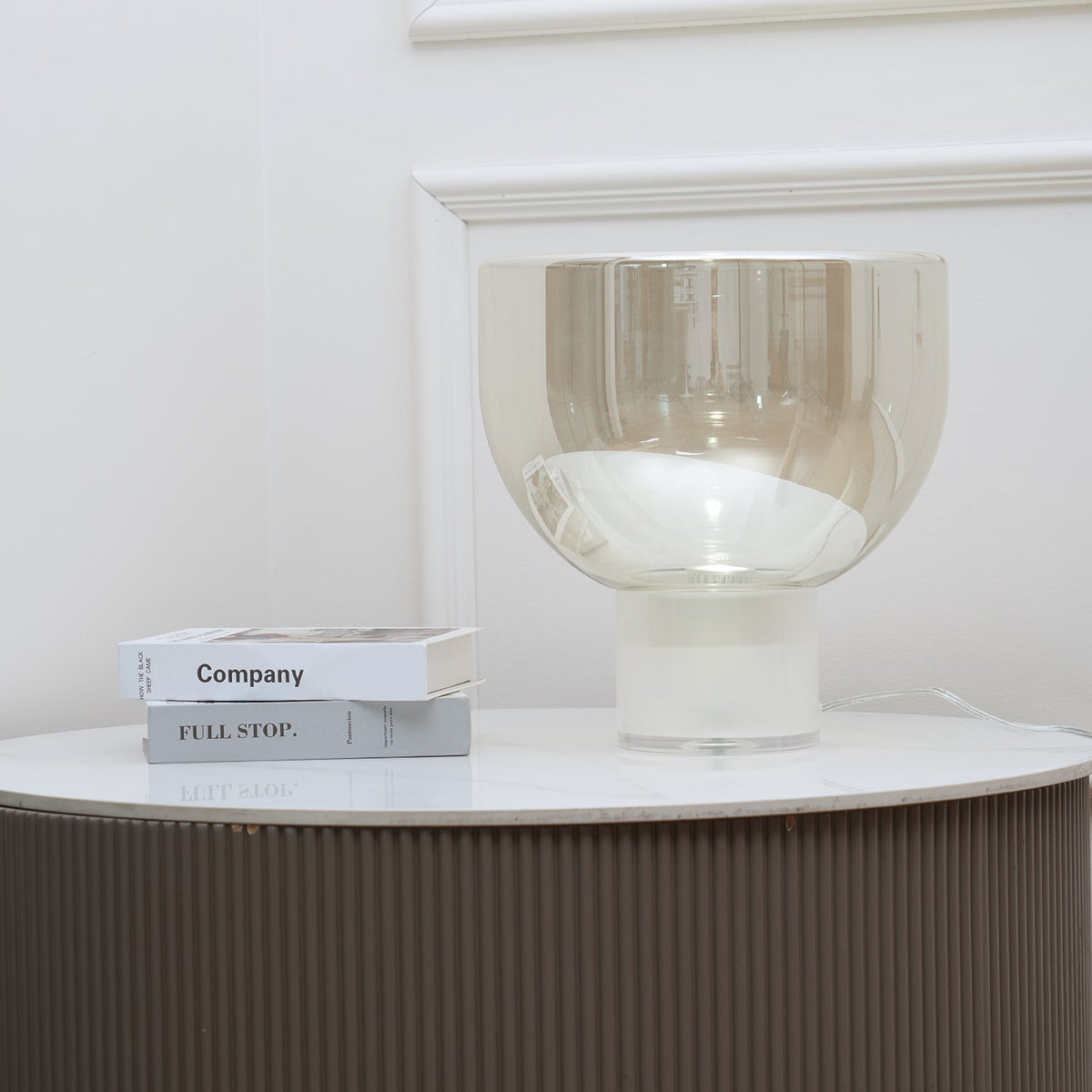 Glass Cone Table Lamp
