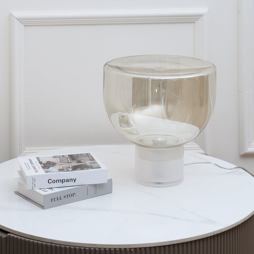 Glass Cone Table Lamp