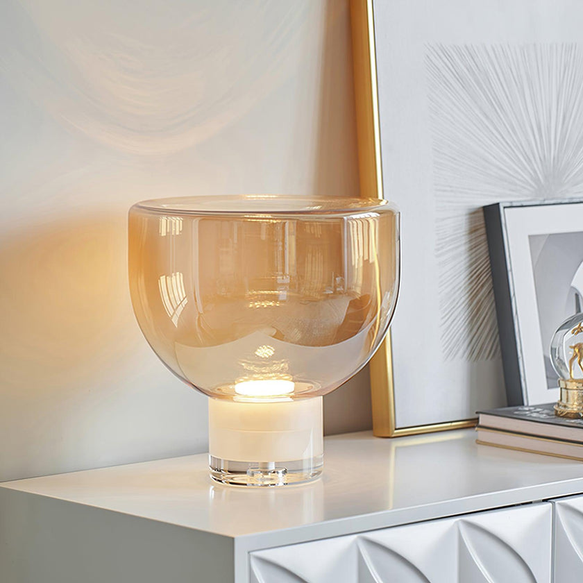 Glass Cone Table Lamp