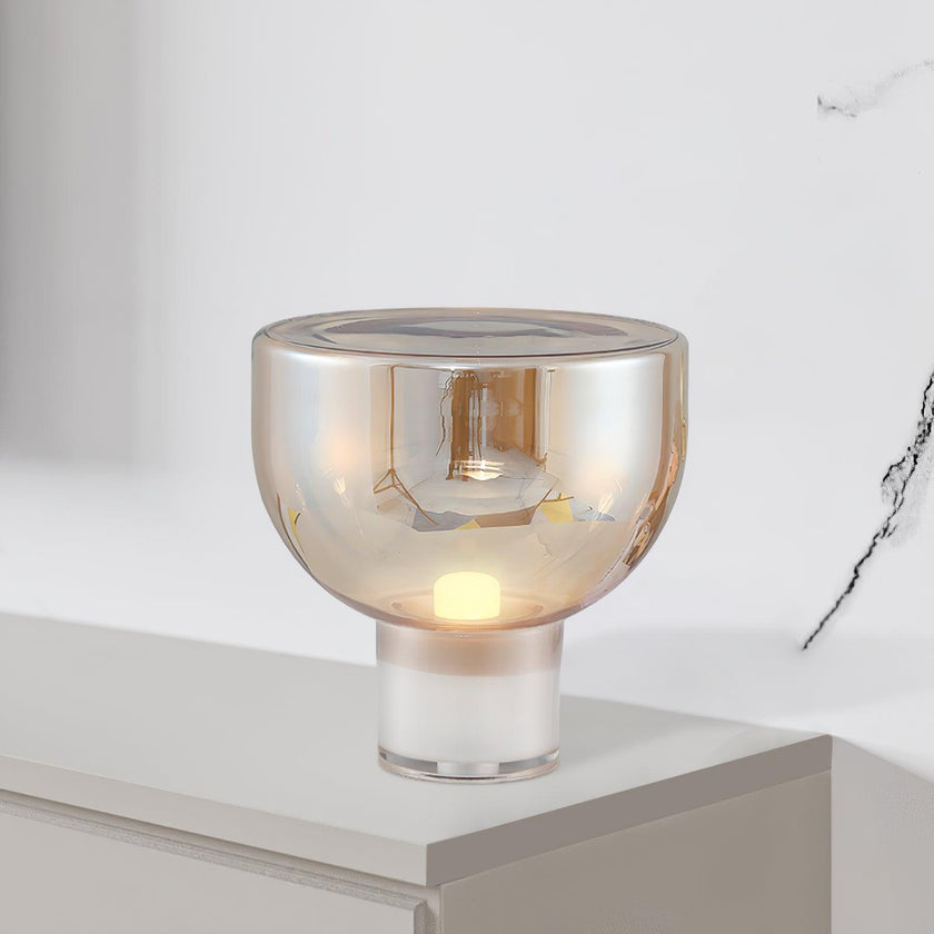 Glass Cone Table Lamp