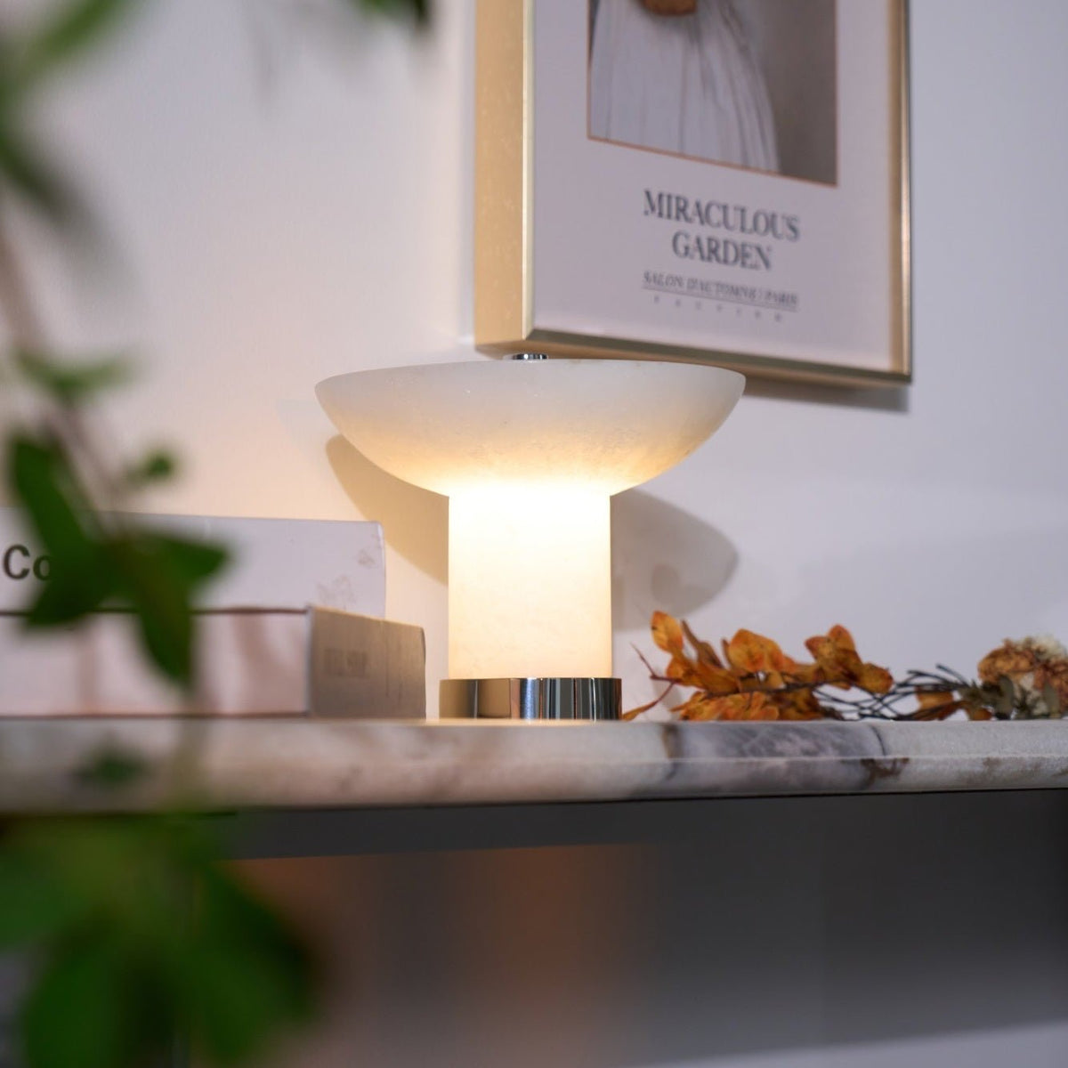 Alabaster Rechargeable Table Lamp