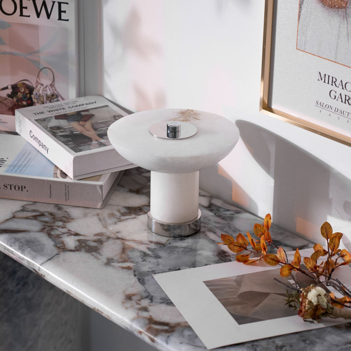 Alabaster Rechargeable Table Lamp