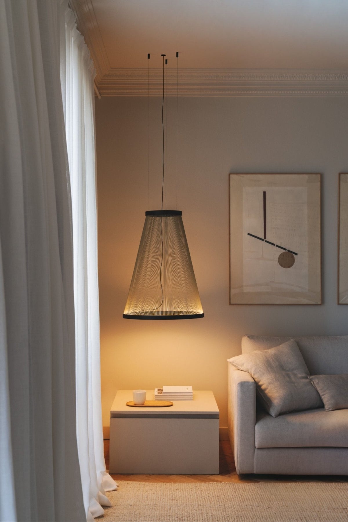 Metal Mesh Cone Pendant Light