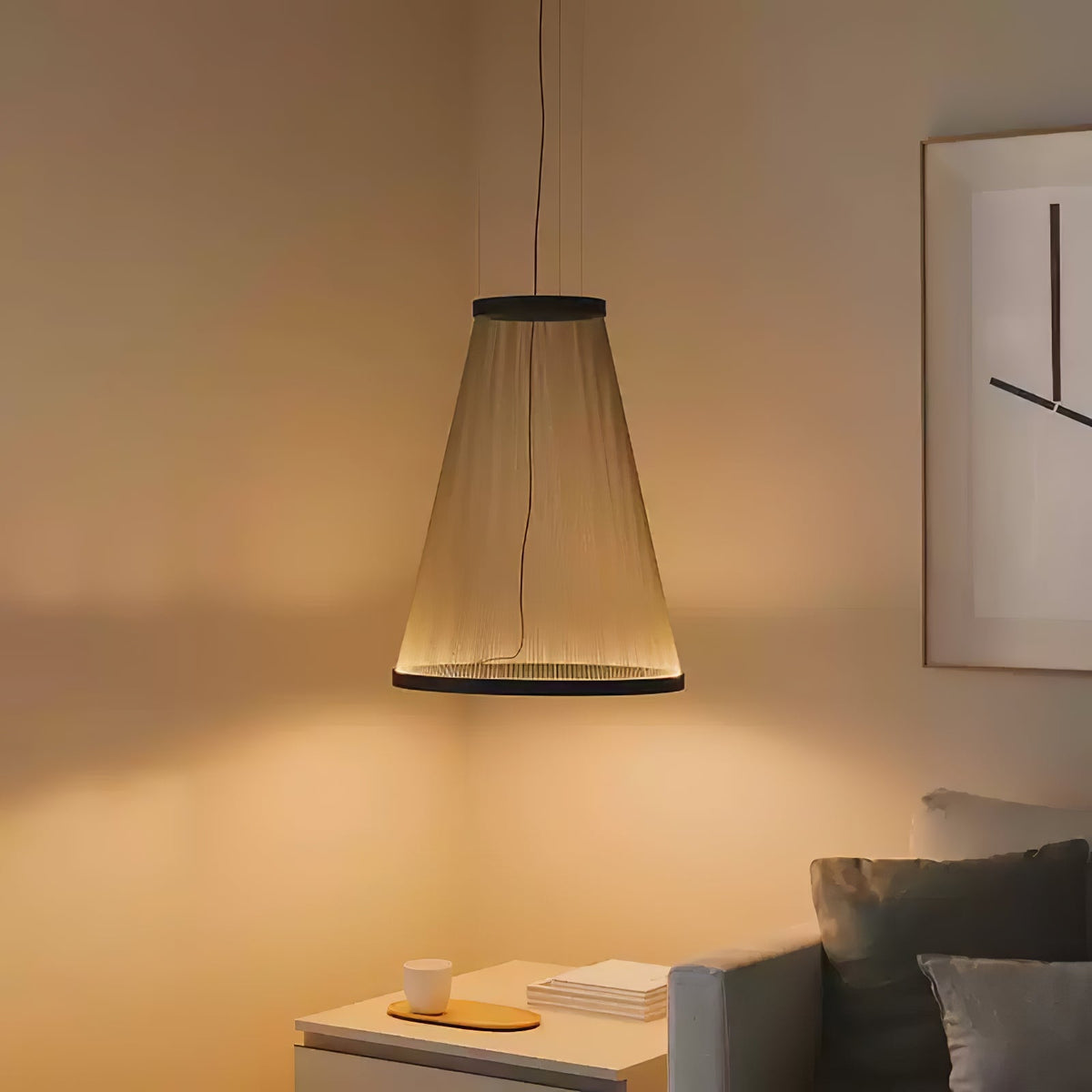 Metal Mesh Cone Pendant Light