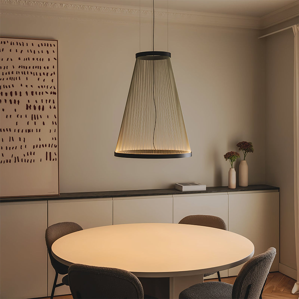 Metal Mesh Cone Pendant Light