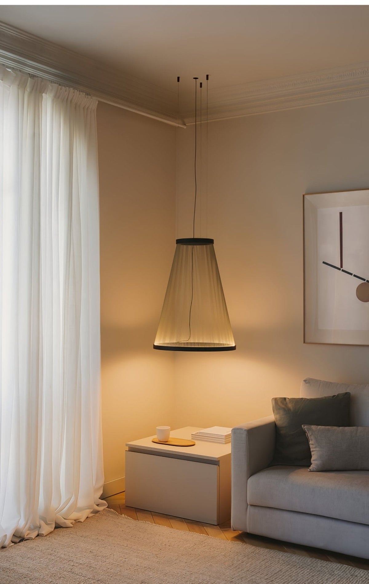 Metal Mesh Cone Pendant Light