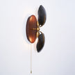 Walnut Brass Directional Wall Sconce