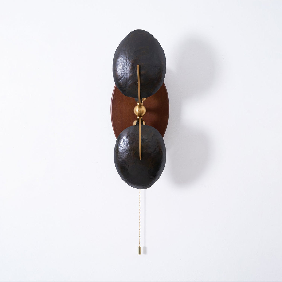 Walnut Brass Directional Wall Sconce
