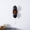 Walnut Brass Directional Wall Sconce