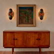 Walnut Brass Directional Wall Sconce