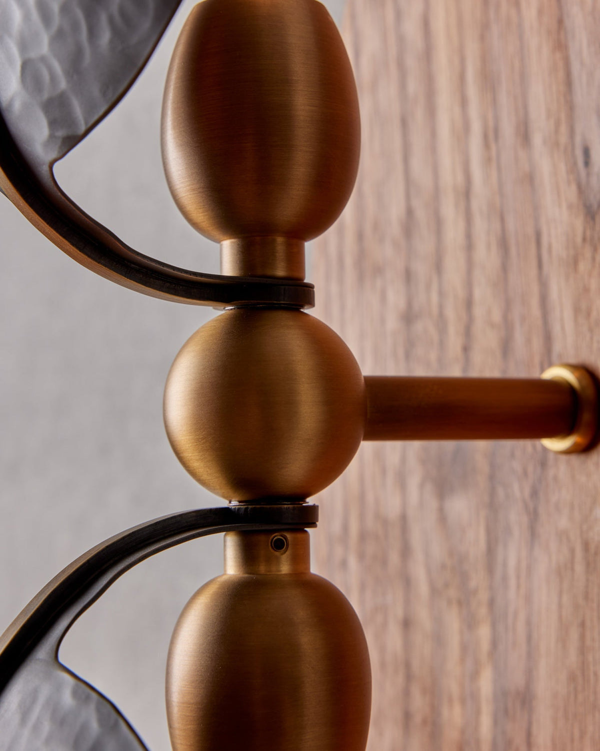 Walnut Brass Directional Wall Sconce
