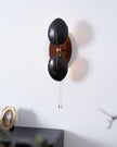 Walnut Brass Directional Wall Sconce