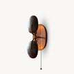 Walnut Brass Directional Wall Sconce