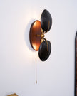 Walnut Brass Directional Wall Sconce