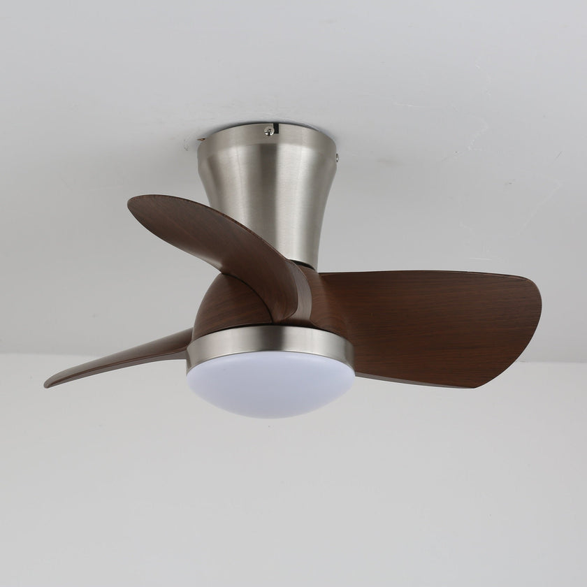 Walnut Wood-Grain Ceiling Fan Light