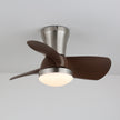 Walnut Wood-Grain Ceiling Fan Light