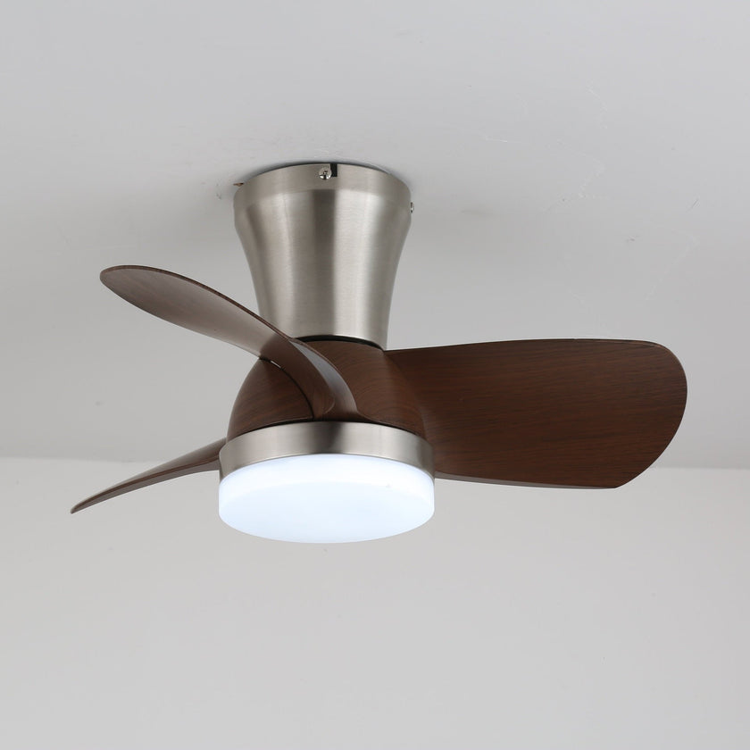 Walnut Wood-Grain Ceiling Fan Light