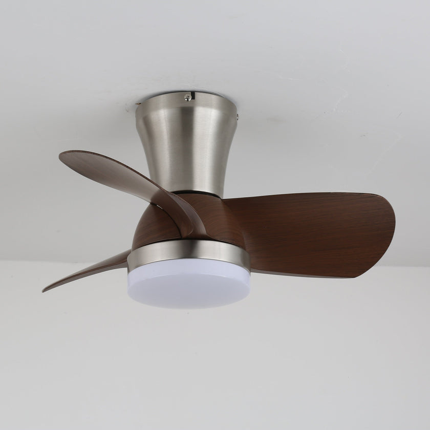 Walnut Wood-Grain Ceiling Fan Light