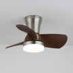 Walnut Wood-Grain Ceiling Fan Light