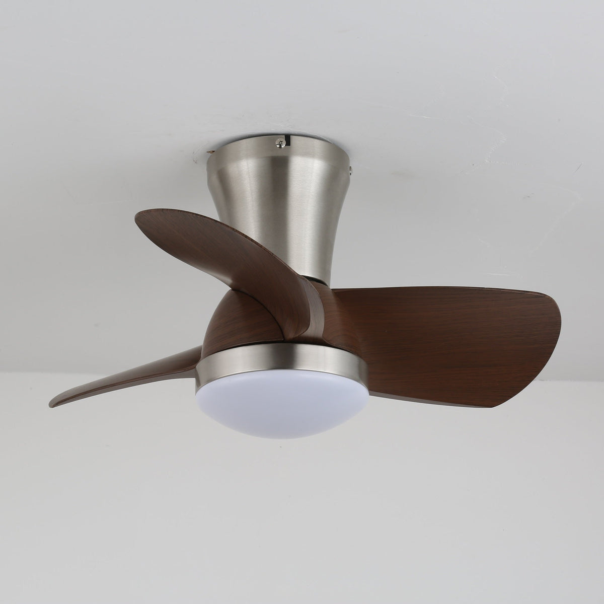 Walnut Wood-Grain Ceiling Fan Light