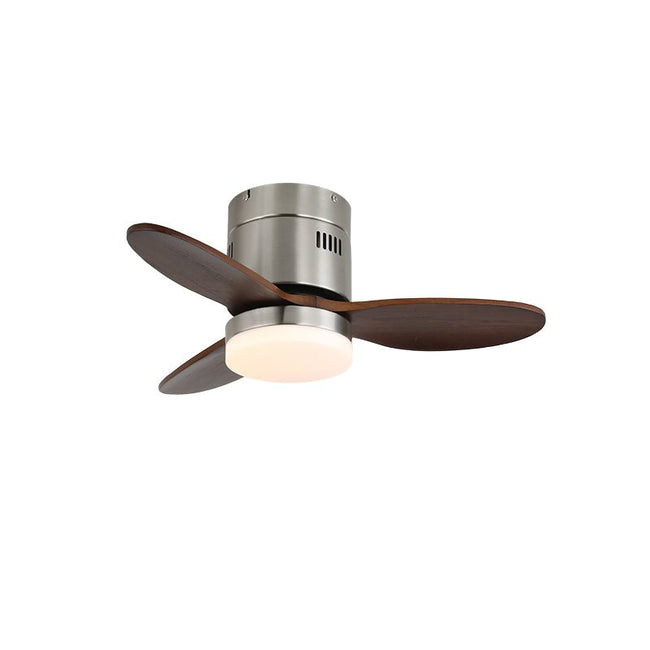 Walnut Blade Low-Profile Ceiling Fan Light