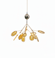 Agate Slice & Brass Chandelier