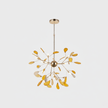 Agate Slice & Brass Chandelier