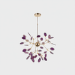 Agate Slice & Brass Chandelier